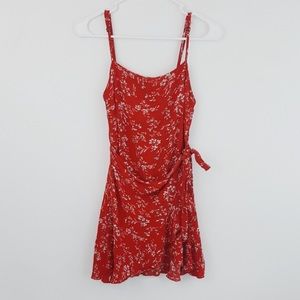 Red floral zaful dress